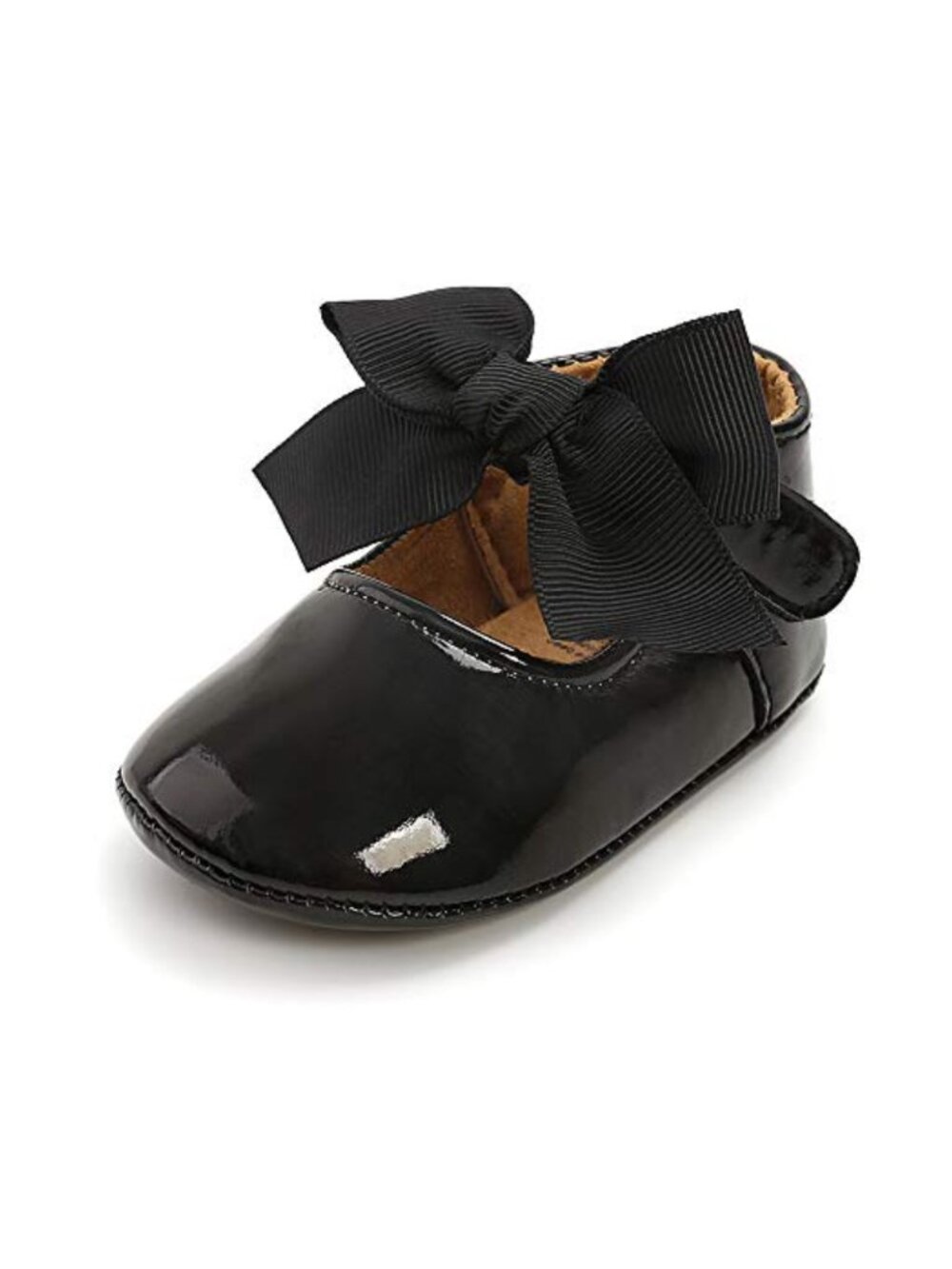 Baby Girls PU Leather Rubber Sole Mary Jane Flats First Walkers